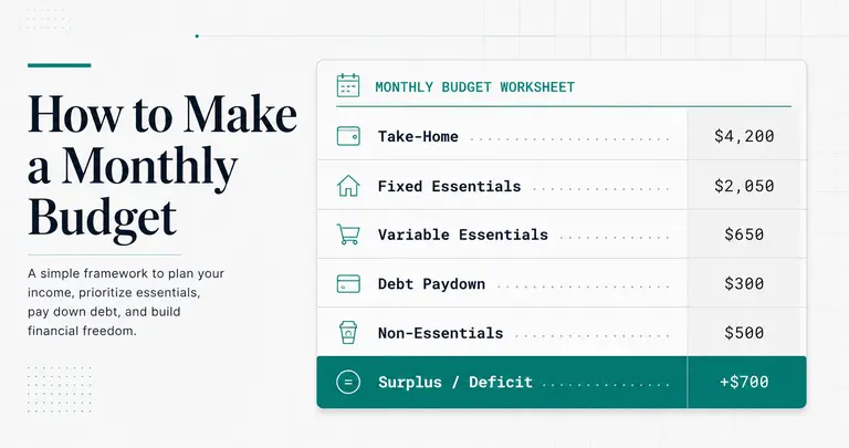 How to Build a Monthly Budget That Doesn't Fall Apart by Week Two